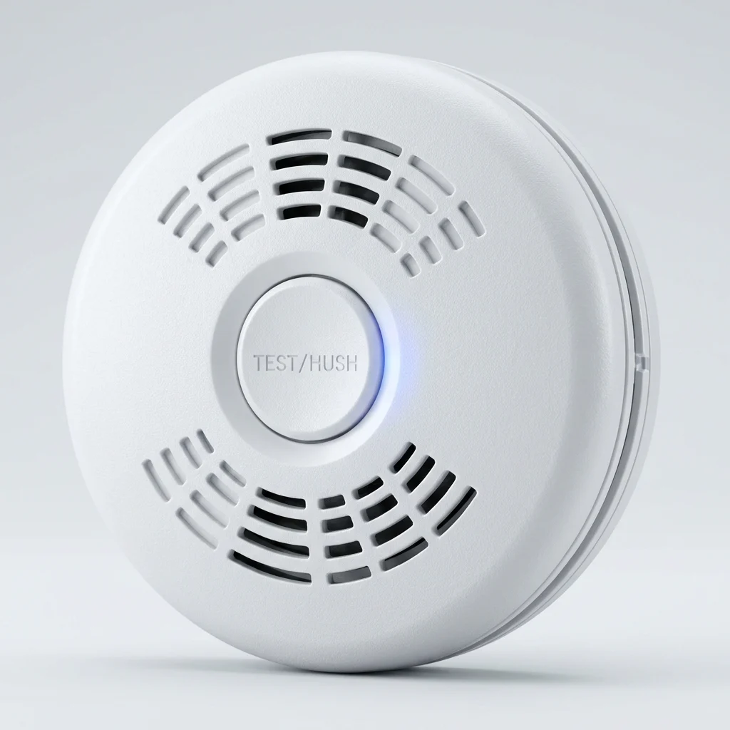 10-year sealed lithium battery smoke alarm hush and test button macro
